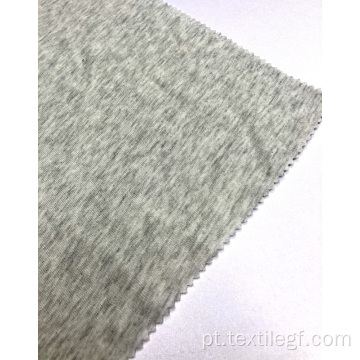Tecido de tricô cinza CVC 1 × 1 rib
